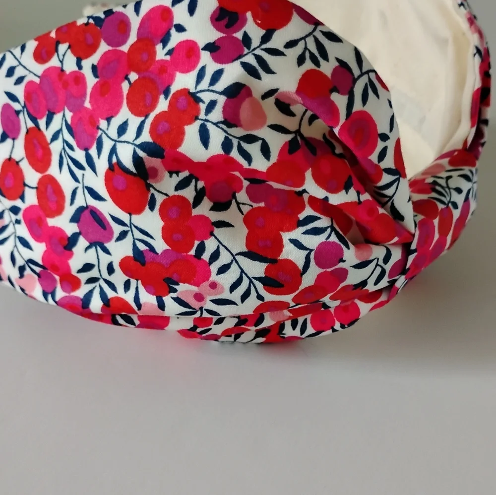 Liberty Art Fabric Tana Lawn Headband Wiltshire Red Blue Berry Classic Bespoke - Picture 8 of 12